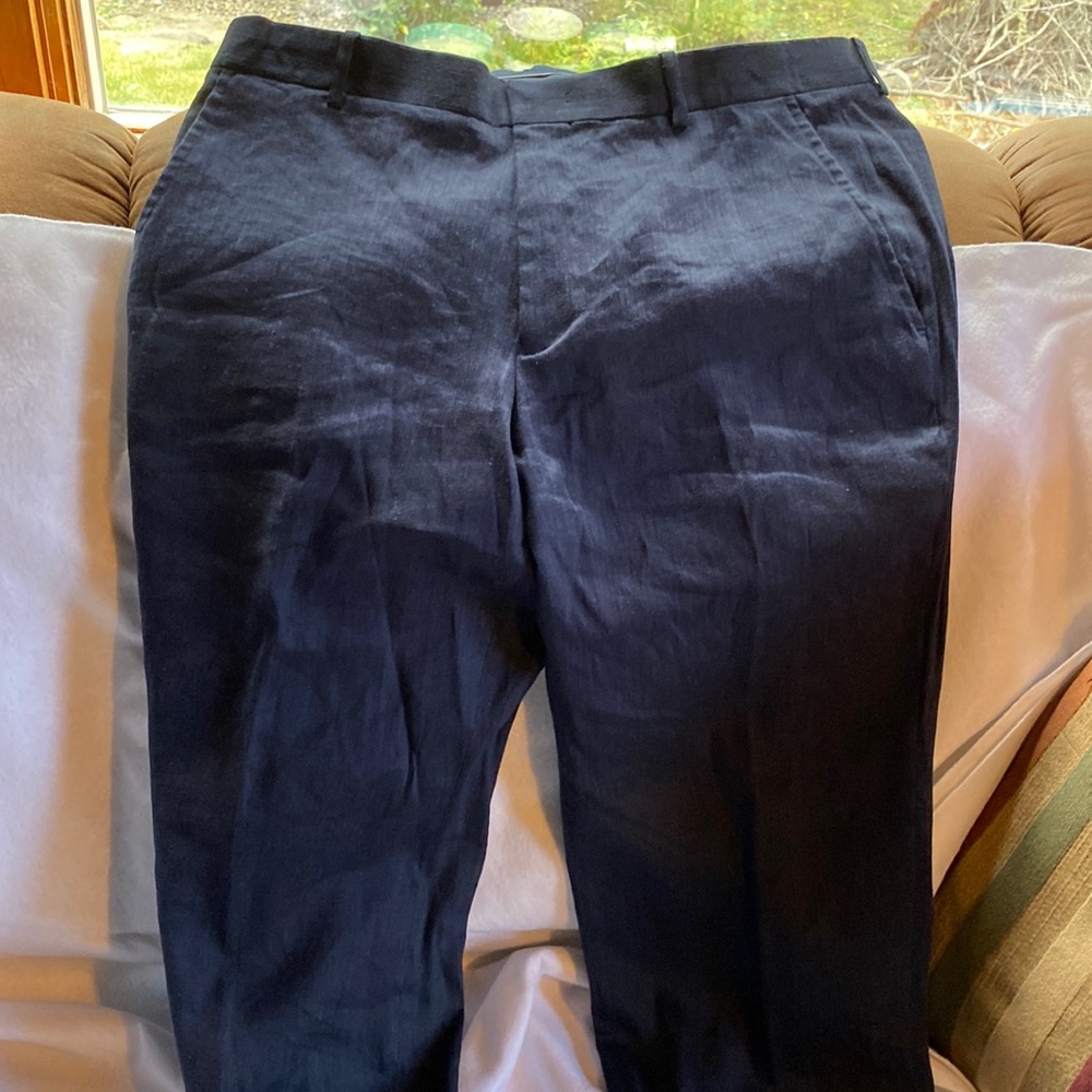 INC NAVY BLUE Linen pants 32 x 32 only worn twice